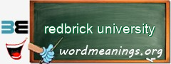 WordMeaning blackboard for redbrick university